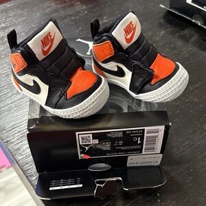 Nike Kids Sneakers - Black, White, and Orange